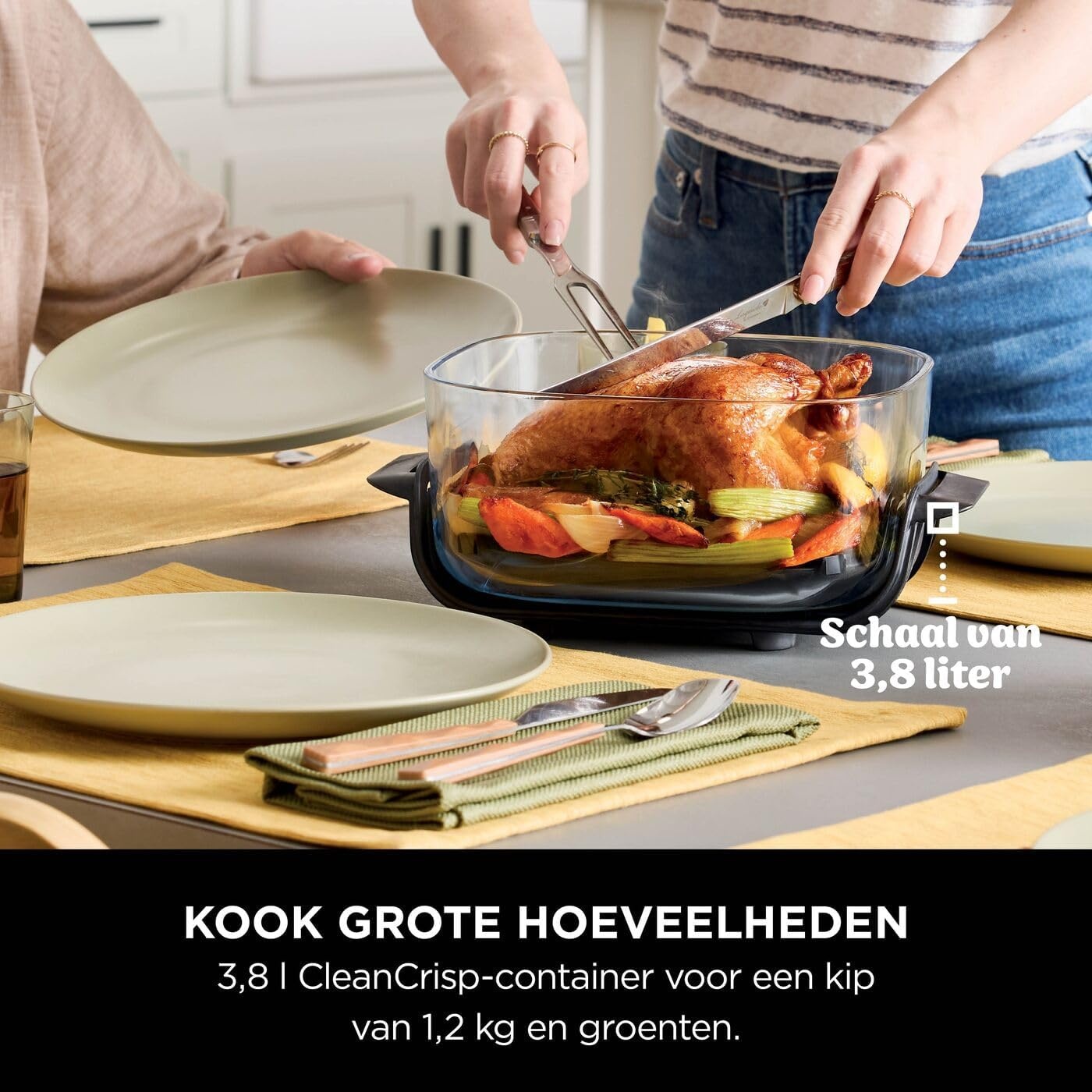 Ninja CRISPi Airfryer 3,8L/1,4L Wit - 54% Korting