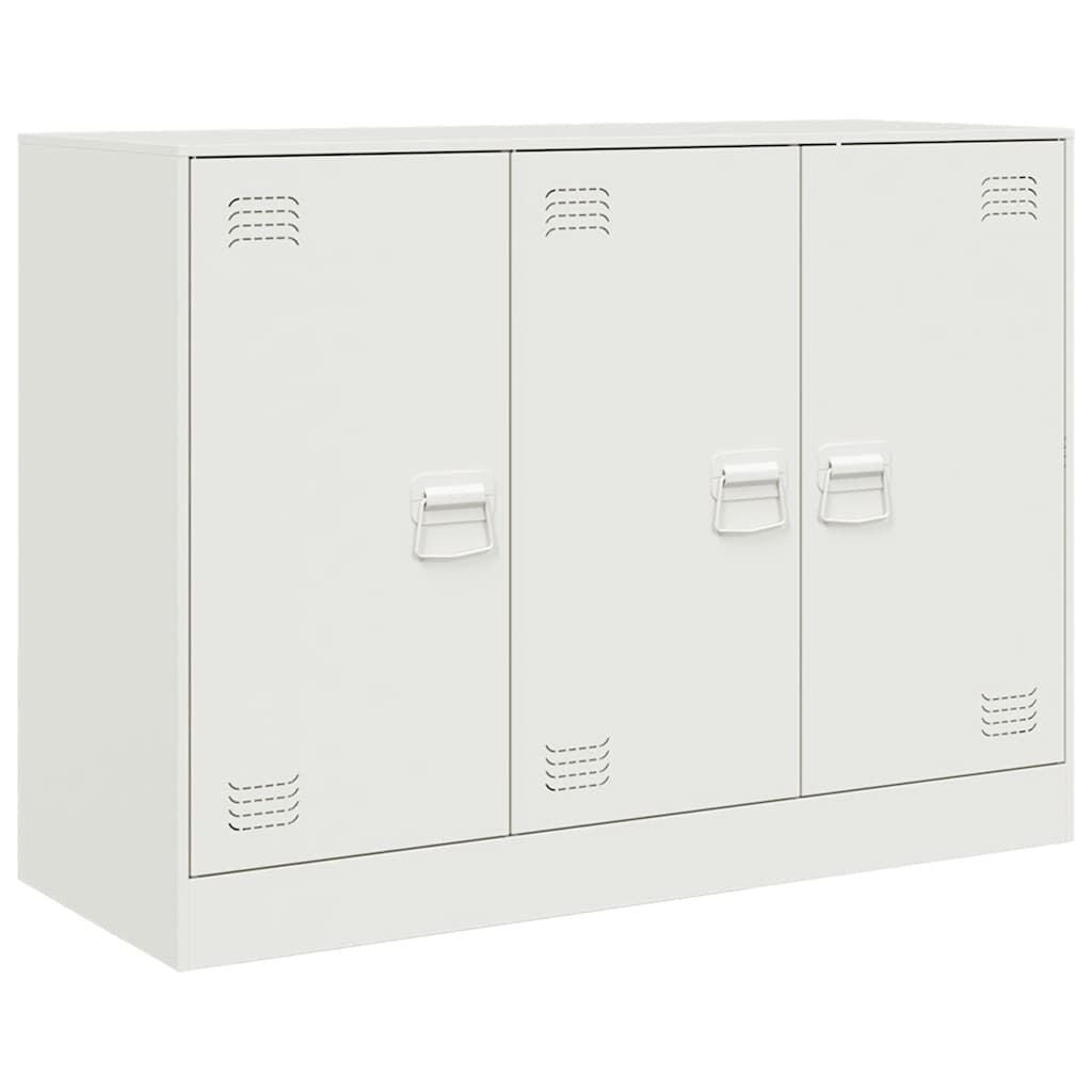 vidaXL Dressoir Wit Staal 99x39x73 cm - 34% Korting