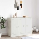 vidaXL Dressoir Wit Staal 99x39x73 cm - 34% Korting