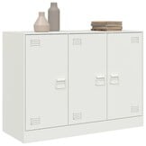 vidaXL Dressoir Wit Staal 99x39x73 cm - 34% Korting
