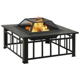 VidaXL XXL Vuurplaats met Pook & Deksel (81x81x47 cm Staal) - 54% Korting