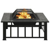 VidaXL XXL Vuurplaats met Pook & Deksel (81x81x47 cm Staal) - 54% Korting