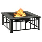 VidaXL XXL Vuurplaats met Pook & Deksel (81x81x47 cm Staal) - 54% Korting