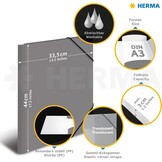 HERMA Verzamelmap A3 Geel met Hoekspanner - 47% Korting