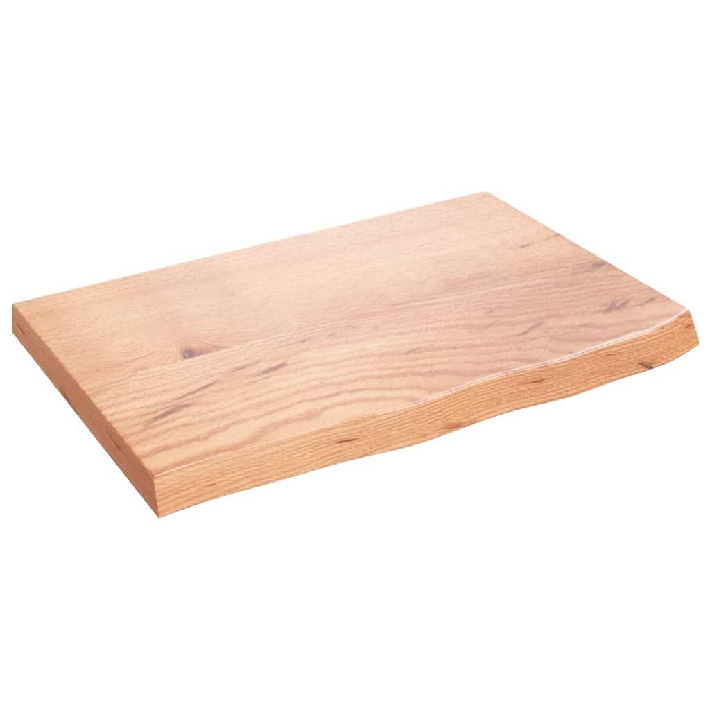 Massief Houten Wastafelblad Lichtbruin 60x40cm - 34% Korting
