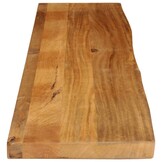 Massief Mangohouten Tafelblad met Natuurlijke Rand - 35% Korting