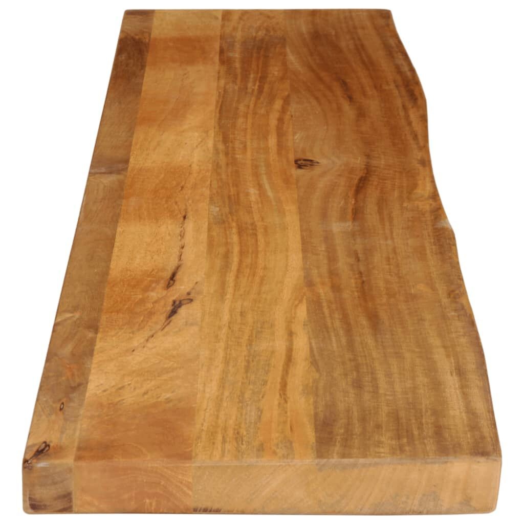 Massief Mangohouten Tafelblad met Natuurlijke Rand - 35% Korting