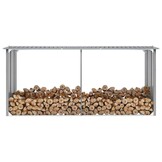 Haardhoutschuur 330cm Gegalvaniseerd Staal Grijs - 34% Korting