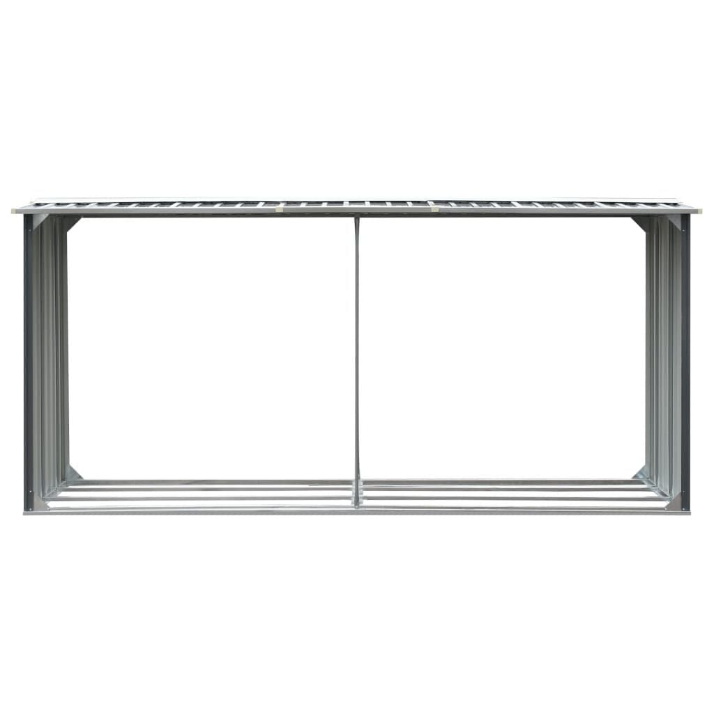 Haardhoutschuur 330cm Gegalvaniseerd Staal Grijs - 34% Korting