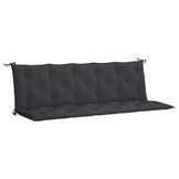 vidaXL Tuinbankkussen Oxford Stof Zwart - 180x(50+50)x7 cm - 33% Korting