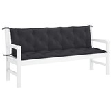 vidaXL Tuinbankkussen Oxford Stof Zwart - 180x(50+50)x7 cm - 33% Korting