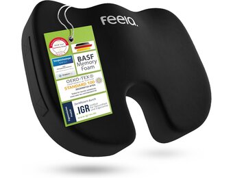 Ergonomisch Zitkussen van Traagschuim - Zwart - 33% Korting