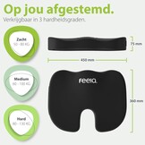 Ergonomisch Zitkussen van Traagschuim - Zwart - 33% Korting