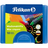 Pelikan Waskrijtjes met Huls 655/10 - 10 Kleuren - Driehoekig en Wateroplosbaar