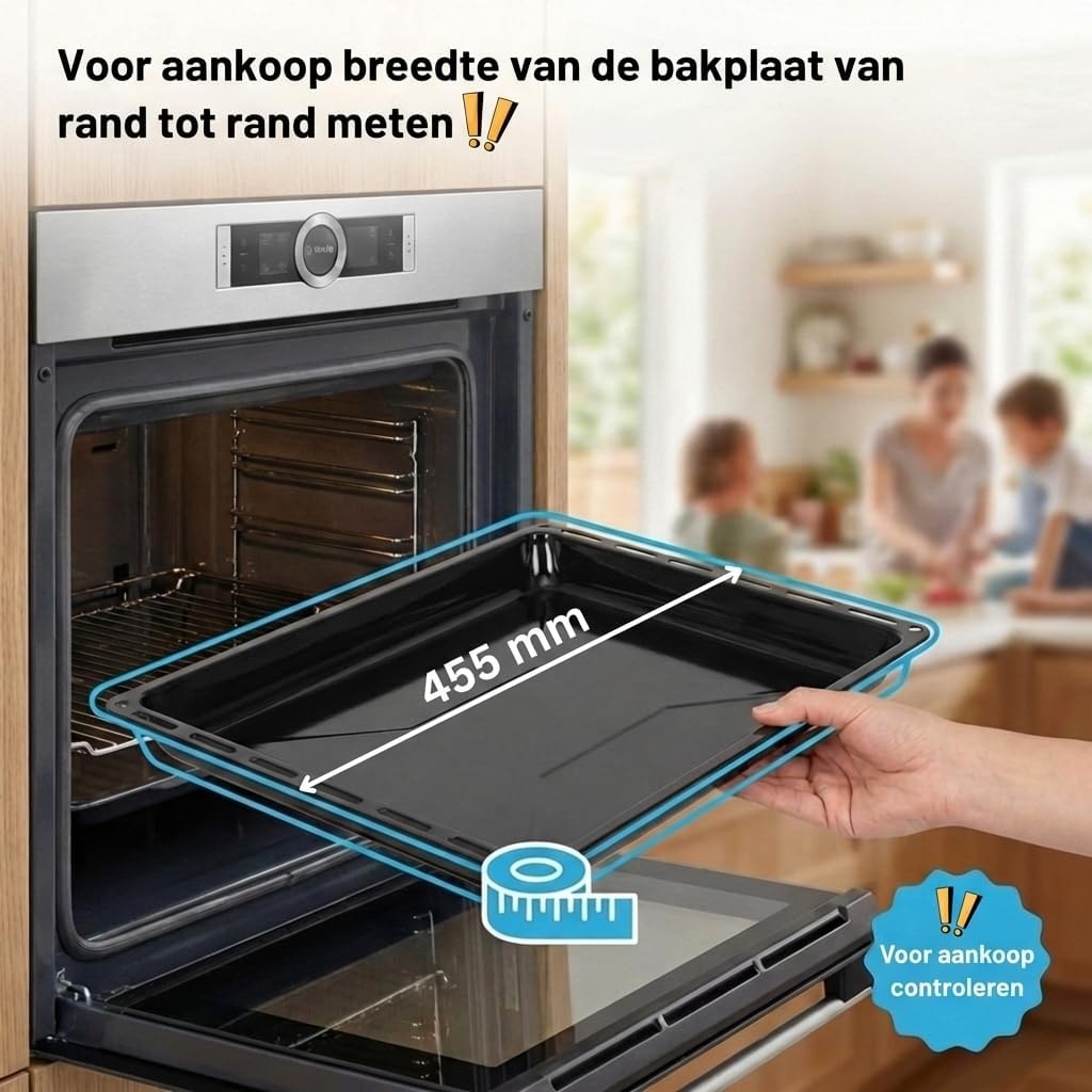 ICQN Bakplaat 46,5 x 37 cm Geëmailleerd - Maat 465x30 mm