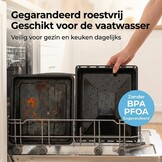 ICQN Bakplaat 46,5 x 37 cm Geëmailleerd - Maat 465x30 mm