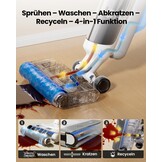 Proscenic F10 Ultra Draadloze Steelstofzuiger en Dweil – Wit – 3-in-1 Nass-Droogreiniger
