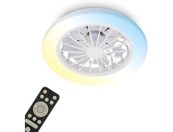 Briloner LED Plafondventilator met verlichting - 38 cm - Wit