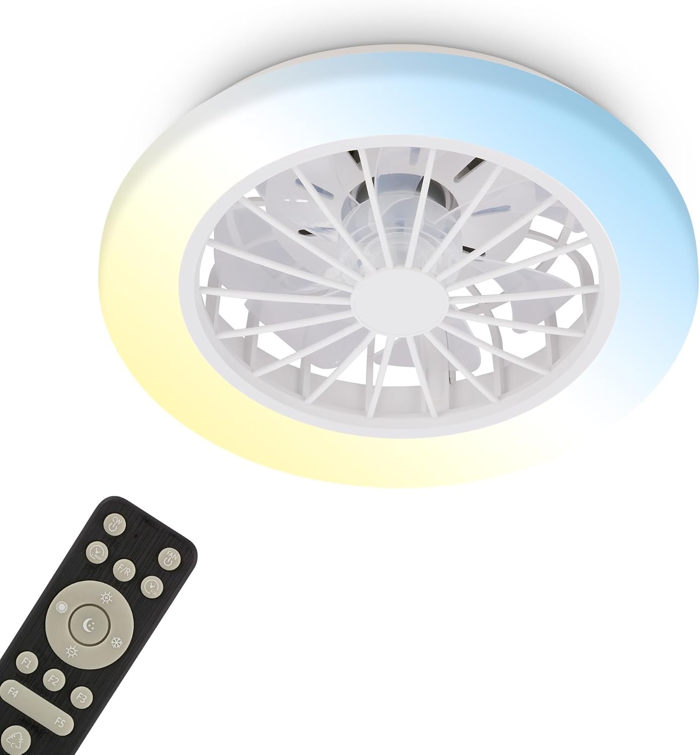 Briloner LED Plafondventilator met verlichting - 38 cm - Wit