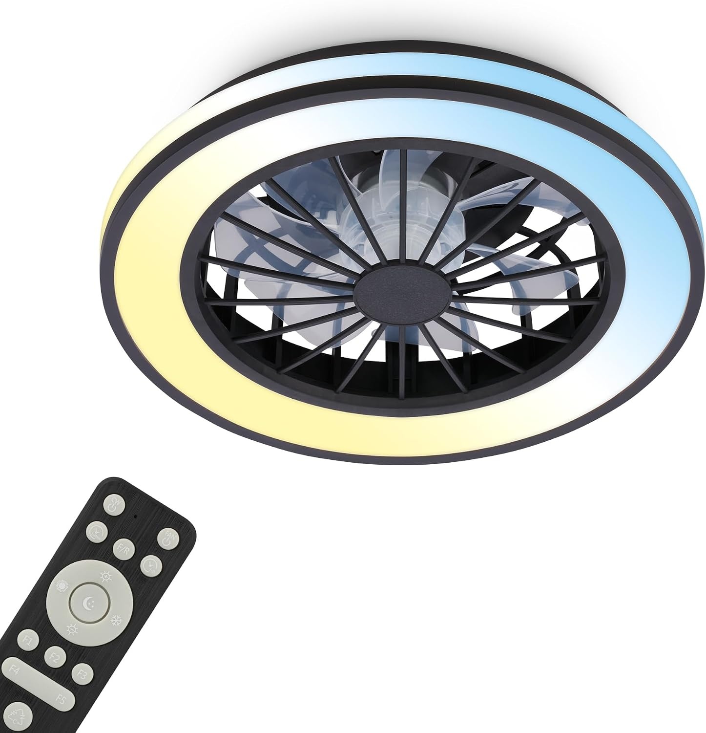 Briloner LED Plafondventilator met verlichting - 38 cm - Wit