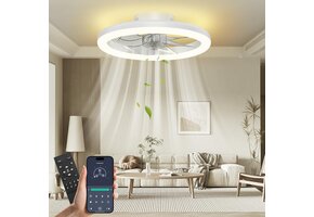 Stil LED Plafondventilator met App & Timer - 40cm - Wit (41% Korting)