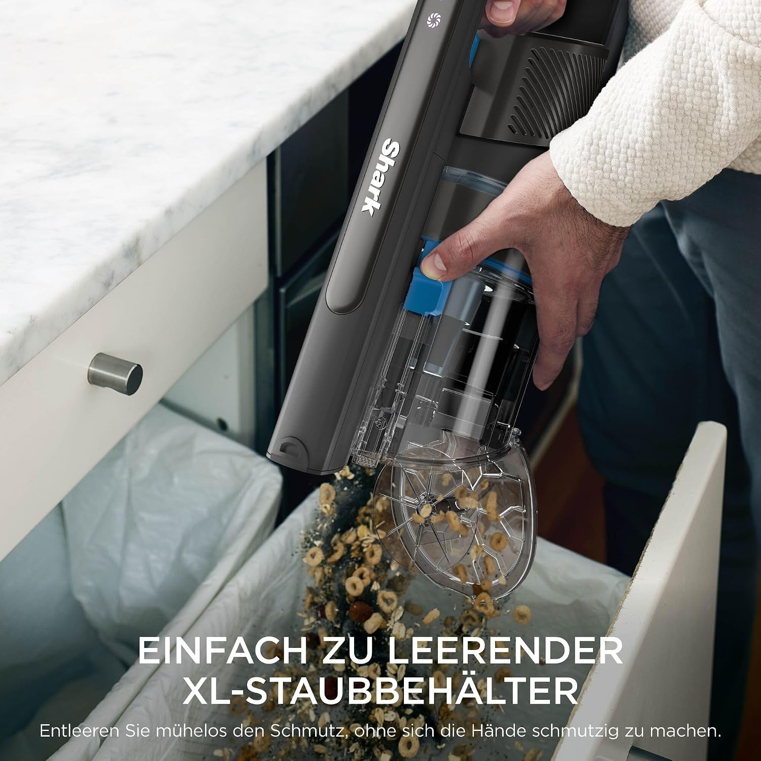 Shark PowerPro Draadloze Steelstofzuiger - Tot 60 Min. Accuduur - Grijs