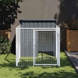 Hondenhok met Dak 110x201x110 cm Staal - 35% Korting