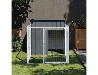Hondenhok met Dak 110x201x110 cm Staal - 35% Korting