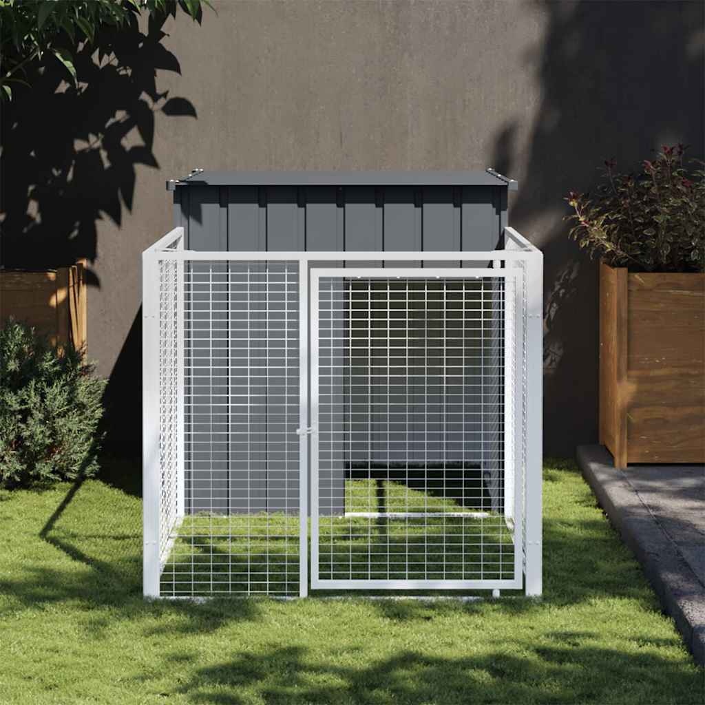 Hondenhok met Dak 110x201x110 cm Staal - 35% Korting