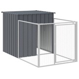 Hondenhok met Dak 110x201x110 cm Staal - 35% Korting
