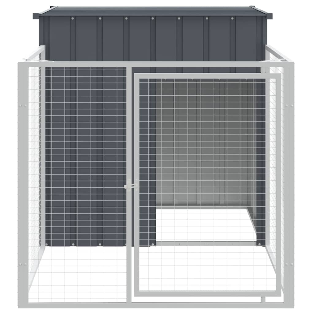 Hondenhok met Dak 110x201x110 cm Staal - 35% Korting