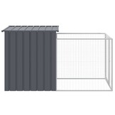 Hondenhok met Dak 110x201x110 cm Staal - 35% Korting