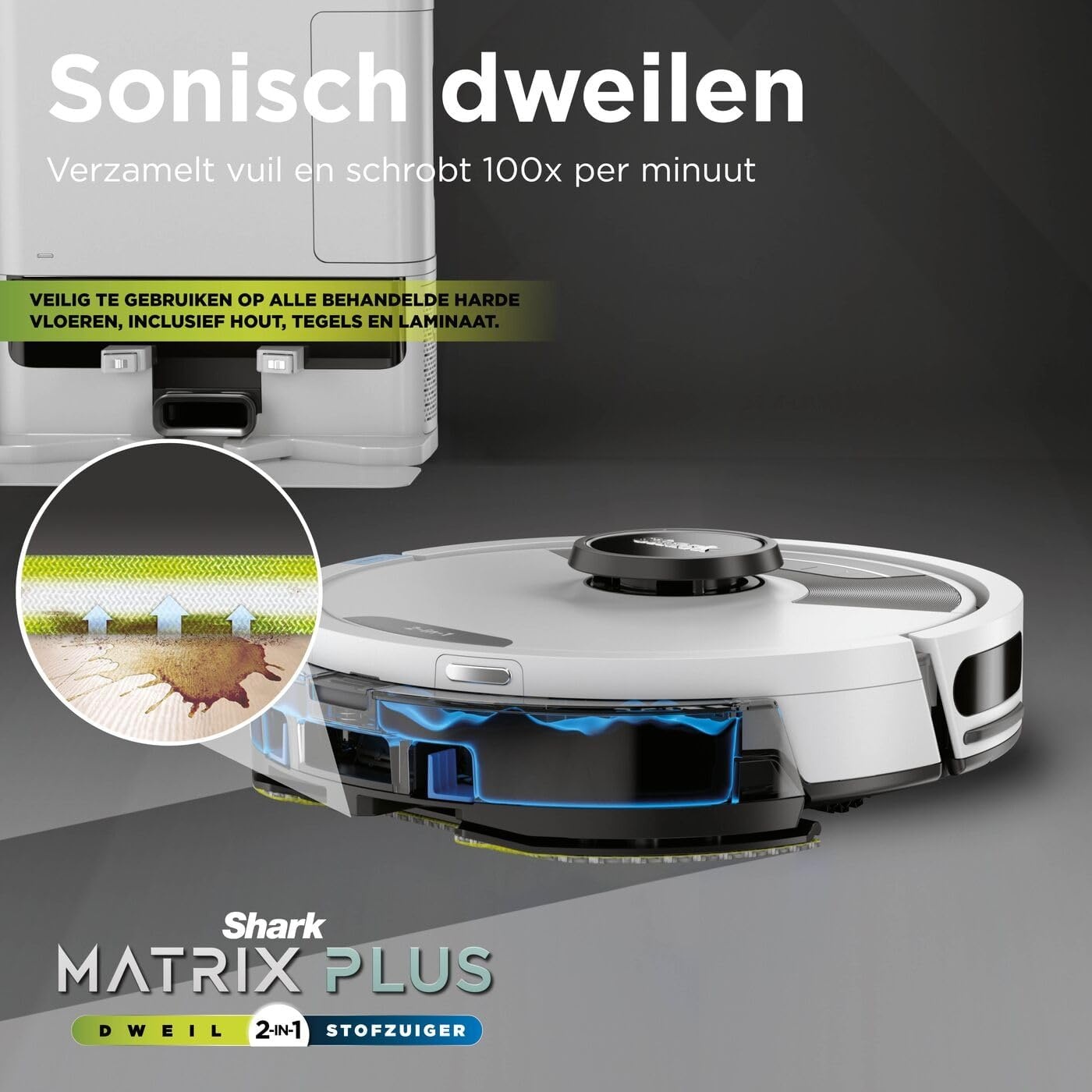 Robotstofzuiger Matrix Plus 2-in-1 met LiDAR navigatie - Wit (35% Korting)