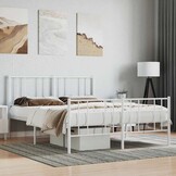 Wit Metalen Bedframe 120x200 cm - 53% Korting