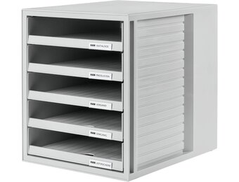 Ladebox Lichtgrijs DIN A4, 5 Laden - 51% Korting!