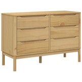 vidaXL Ladekast FLORO Grenenhout Wasbruin - 35% Korting