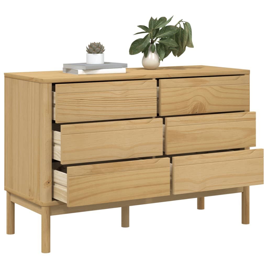 vidaXL Ladekast FLORO Grenenhout Wasbruin - 35% Korting