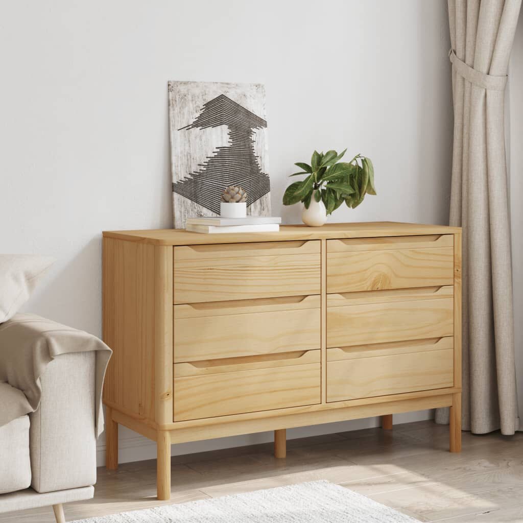 vidaXL Ladekast FLORO Grenenhout Wasbruin - 35% Korting
