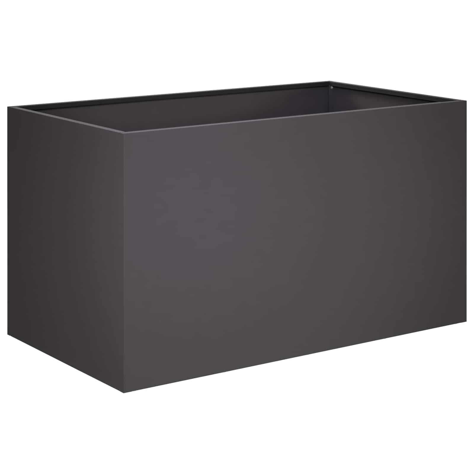 Plantenbakken Set 2x Zwart Staal 100x50x50cm - 54% Korting