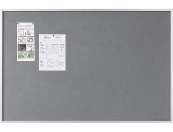 Prikbord Grijs Vilt 90x60 cm met Aluminium Frame - 33% Korting