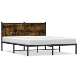 Metaal Bedframe Gerookt Eiken 140x200cm - 34% Korting!