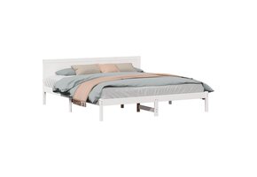 vidaXL Bedframe Wit Grenenhout 200 x 200 cm - 59% Korting