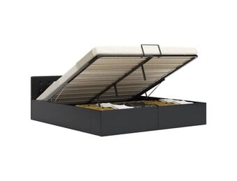 Zwart Kunstleren Bedframe 180x200 cm met Hydraulische Opbergruimte - 60% Korting!
