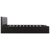 Zwart Kunstleren Bedframe 180x200 cm met Hydraulische Opbergruimte - 60% Korting!