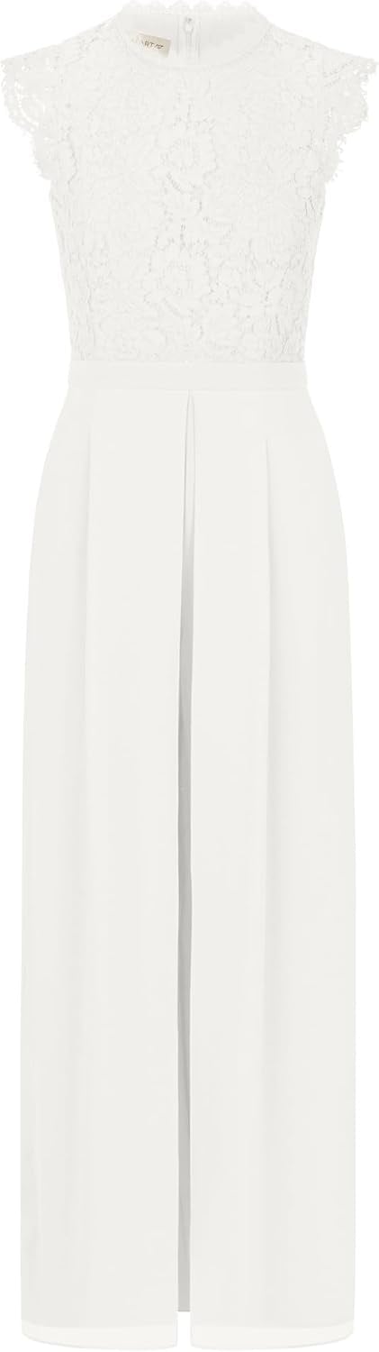 Crème Jumpsuit Kant & Chiffon - Maat 36 (86% Korting!)