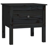 vidaXL Bijzettafels Grenenhout Zwart 50x50x49 cm - 2 stuks met 55% Korting