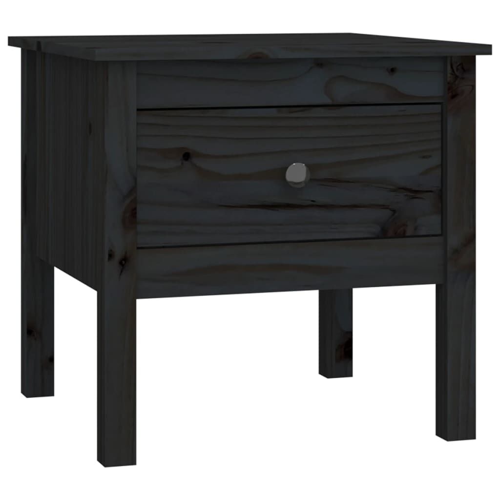 vidaXL Bijzettafels Grenenhout Zwart 50x50x49 cm - 2 stuks met 55% Korting