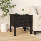 vidaXL Bijzettafels Grenenhout Zwart 50x50x49 cm - 2 stuks met 55% Korting