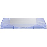 Exacompta - ref. 12310D - Set van 10 Brievenbakken ECOTRAY - Afmetingen: 34,5x25,5x6,5 cm - voor A4+ documenten - doorzichtige ijsblauwe kleur