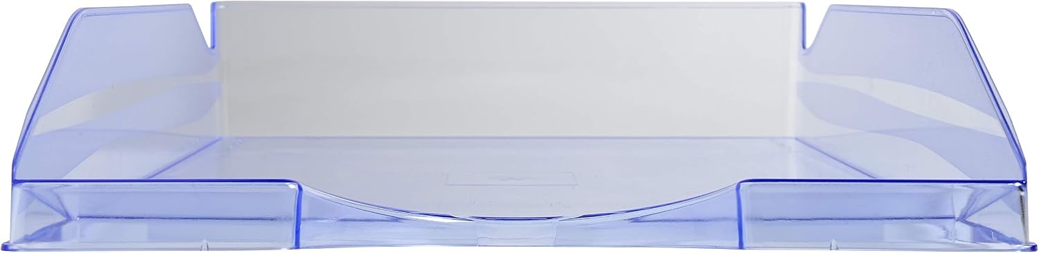 Exacompta - ref. 12310D - Set van 10 Brievenbakken ECOTRAY - Afmetingen: 34,5x25,5x6,5 cm - voor A4+ documenten - doorzichtige ijsblauwe kleur